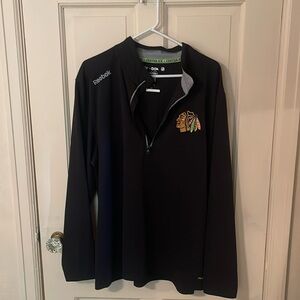 Reebok Chicago blackhawks long sleeve 1/4 zip